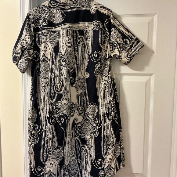 Nautica Jeans Navy and Cream Paisley Dress - Picture 4 of 6